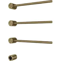 Hotbath &More Rails RARH50 Round Handdoekwarmerset 50cm - 3 Stangen - Geborsteld Messing PVD - RVS - Verwarming, Radiatoren, Handdoekradiatoren - 8721321497752