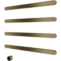 Hotbath &More Rails RASS80 Soft Square Handdoekwarmerset 80cm - 4 Stangen - Geborsteld Messing PVD - RVS - Verwarming, Radiatoren, Elektrische Radiatoren - 8721321499138