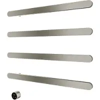 Hotbath &More Rails RASS80 Soft Square Handdoekwarmerset 80cm - 4 Stangen - Geborsteld Nikkel - RVS - Verwarming, Radiatoren, Elektrische Radiatoren - 8721321499176