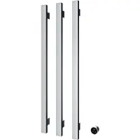 Hotbath &MORE set van 3 rails RASV135 SQUARE135 cm met separate schakelaar Chroom (Exclusief inbouwdeel)