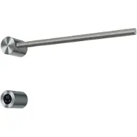 Hotbath &more set van 1 rails rarh 50 round 50 cm met separate schakelaar geborsteld nikkel