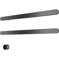 Hotbath &More RASS80 Rails Soft Square handoekwarmerset 80cm met 2 stangen en schakelaar geborsteld gunmetal PVD
