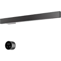 Hotbath &more set van 1 rails ras50 square 50 cm met separate schakelaar geborsteld gunmetal pvd