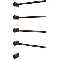 Hotbath &More RARH50 Rails Round handoekwarmerset 50cm met 4 stangen en schakelaar tuscan bronze