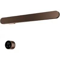 Hotbath &More RASS50 Rails Soft Square handoekwarmerset 50cm met 1 stang en schakelaar tuscan bronze