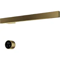 Hotbath Square radiator met 1 rail 50cm met aparte schakelaar en excl. inbouwelement geborsteld messing PVD