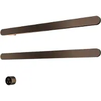 Hotbath &MORE set van 2 rails RASS80 SOFT SQUARE 80 cm met separate schakelaar Tuscan Bronze (Exclusief inbouwdeel)