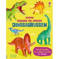 Usborne Bouwen en spelen Dinosaurussen (Kartonboek)