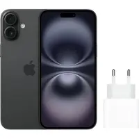 Apple iPhone 16 128GB Zwart + Snellader