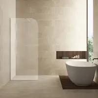 Wiesbaden Inloopdouche Curvea 80x200 cm 8 mm Nano Helder Glas