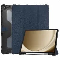 Accezz Rugged Trifold Bookcase voor de Samsung Galaxy Tab A9 Plus - Donkerblauw