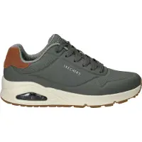 SKECHERS Sneakers laag 'Uno - Suited On Air' olijfgroen / wit