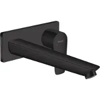 Hansgrohe Wastafelmengkraan Talis E Afdekset Uitloop 22.5 cm en Afvoerplug Mat Zwart