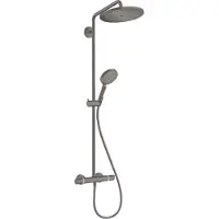Hansgrohe Doucheset croma select s 280 met thermostaat 1 jet en raindance handdouche geborsteld zwart chroom