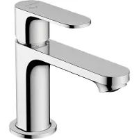 Hansgrohe Rebris S wastafelkraan 80 CoolStart met synthetische afvoer chroom