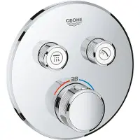 GROHE Douchethermostaat Grohtherm Smartcontrol Afdekset met Omstel Rond Chroom