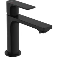 Hansgrohe Rebris E wastafelkraan 110 CoolStart met synthetische afvoer zwart mat
