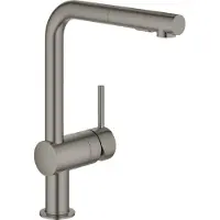 GROHE Minta L-uitloop keukenkraan met uittrekbare kop Brushed Hard Graphite 30274AL0