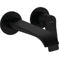 Hansgrohe Wastafelmengkraan Vivenis 2-gats Wandkraan 19.5 cm Mat Zwart