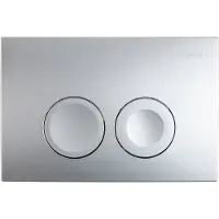 Geberit Delta25 bedieningsplaat - 2-toets spoeling - ronde knoppen - dualflush - mat chroom