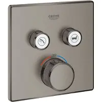 GROHE Grohtherm SmartControl inbouw thermostaat 2 uitgangen brushed hard graphite