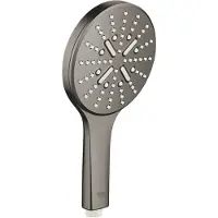 GROHE Handdouche rainshower smartactive 130 rond 13 cm hard graphite geborsteld