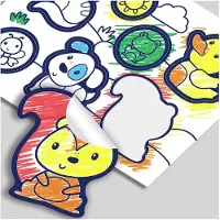 SES Creative Creative 14475 My First Stickers inkleuren - Makkelijk te kleuren stickers met dikke zwarte randen - 26 Stickers Maken