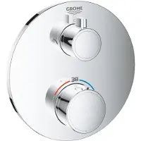 GROHE Grohtherm Round thermostatische inbouw douchekraan 2 functies glanzend chroom