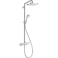 Hansgrohe Croma Select E opbouw regendouche met thermostaat en 28cm hoofddouche chroom