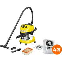 Kärcher WD 4 P S V-20/5/22 + Stofzuigerzak voor WD 4/5/6 (4x)