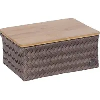 Handed By - Opbergmand met deksel - Mand - Opberger - Speelgoedmand - Woonkamer - Kinderkamer - Babykamer - Top Fit medium high - bruin - taupe