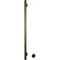 Hotbath &More RARV135 Rails Round handoekwarmerset 135cm met 1 stang en schakelaar geborsteld messing PVD