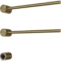 Hotbath &More Rails RARH50 Round Handdoekwarmerset 50cm - 2 Stangen - Geborsteld Messing PVD - RVS - Verwarming, Radiatoren, Handdoekradiatoren - 8721321497691