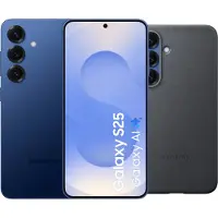 Samsung Galaxy S25 128GB Donkerblauw 5G + Kindsuit Back Cover Zwart