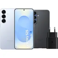 Samsung Galaxy S25 128GB Lichtblauw 5G + Accessoirepakket