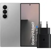 Samsung Galaxy Z Fold 7 256GB Zilver 5G + Oplader 25 Watt Zwart