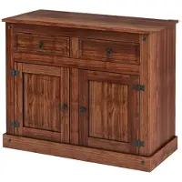 Loft 24 Mexico-Dressoir - 2-deurs 2-laden - Donker Grenen