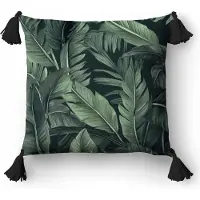 Detexpol Sierkussen Lus 45x45cm - Bladeren & Franjes
