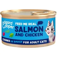 Edgard & Cooper 18x Kattenvoer Chunks Zalm - Kip 85 gr