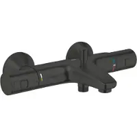 GROHE Precision Start Opbouw badkraan thermostatisch Mat Zwart