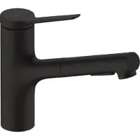 Hansgrohe Zesis M33 - Keukenkraan 150, met uittrekbare sproeikop, mat zwart 74800670