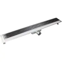 Linie douchegoot 80cm geborsteld inox