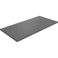 Linie Rumba douchebak 160 x 90 cm acryl donkergrijs leisteenstructuur