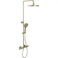 Blaufoss Onos 250 thermostatische kraan regendoucheset Brushed Champagne Gold