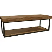 Balmani Life Edge Mini handenwasser 55 x 22,5 cm teak met Zwarte frame