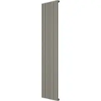 VIPERA Mares enkele handdoekradiator 37,5 x 180 cm centrale verwarming zijdegrijs zij- en middenaansluiting 1085W