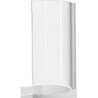 Luca Varess Cyrus Curved enkele badwand 81 cm helder glas chroom profiel