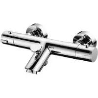 Linie Drum badkraan thermostatisch chroom