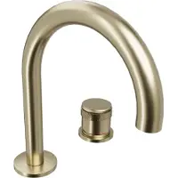 Blaufoss Pavilion Curve standaard wastafelkraan Brushed Champagne Gold
