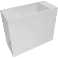 Balmani Style handenwasser 45 x 20 cm Mat Witte Solid Surface